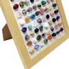 80 Tipos de Muestras Minerales de Piedra Cruda Natural en una Caja con Marco, Adornos de Piedra de Cristal Mineral para la Exploración Geológica y el Aprendizaje de Niños