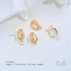 Cobre bañado en oro de 14K con incrustaciones de circonita, cierre multipropósito redondo, ovalado, gota, mariposa, cierre para colgante de collar de perlas, accesorios DIY