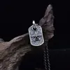 Collar de marca militar de plata de ley 925 moda masculina personalidad retro estrella de cinco puntas colgante masculino accesorios colgante venta al por mayor