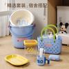Set de artículos de tocador para dormitorio estudiantil Cubo de dopamina Lavabo para estudiantes de secundaria y universidad Inicio de la vida en el dormitorio Cubo de baño Lavabo