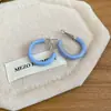 Pendientes de Aro Redondos con Goteo de Aceite Aguja de Plata Otoño e Invierno Nuevos Pendientes de Botón Vintage Pendientes de Diseño de Nicho de Lujo Ligero de Gama Alta