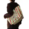 Bolsa de Mano Laminada de PP Tejida con Logo Personalizado, Bolsa de Compras de Plástico Impermeable de Gran Capacidad para Supermercado, Bolsa de Regalo con Impresión Digital