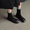 Botines de caña corta invisibles que aumentan la altura, suela suave, bloques de color, para mujer, botas adelgazantes, no de punta redonda, cómodos, elásticos, botines cortos