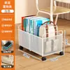 Estante, prateleira de armazenamento, carrinho móvel, organizador de lanches e livros para debaixo da mesa, armazenamento para cozinha e escritório, prateleira de armazenamento para crianças, armário, estante de livros para casa