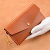 Nova Carteira Feminina Longa Fina Clutch Simples Fashionable Grande Capacidade Carteira de Couro Macio Bolsa para Celular Carteira