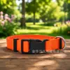 Collar para perro de color sólido de nailon, collar para mascotas anti-shock ajustable para perros y gatos pequeños y medianos, correa para perro al por mayor