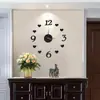 Reloj de pared digital acrílico con forma de corazón de melocotón, escaneo silencioso, reloj decorativo para sala de estar, reloj de moda DIY, fabricantes al por mayor