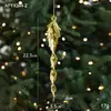 Decoraciones de Navidad, adornos dorados para árbol de Navidad, copos de nieve creativos, zapatos de cristal, colgantes de renos, accesorios galvanizados, colgantes