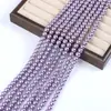 Contas Soltas de Vidro Imitando Pérola de Cristal Branco Australiano 4mm-10mm com Furo Redondo para Acessórios de Pulseira e Colar DIY