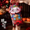 2027 Año del Cordero Año Nuevo Chino Bolsita Roja para Niños Creativa de Dibujos Animados Tamaño Grande Tela de Diez Mil Yuanes Sobres Rojos de Año Nuevo Al Por Mayor
