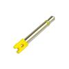 Conector de alimentación de CC personalizado de 2,5 mm, sin disco, de un solo tono, 21,5 L, niquelado, con pegamento amarillo, para auriculares de 2,5 pines