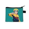 Bolsa de Almacenamiento con Estampado Simple y Moderno de Naruto para Hombres y Mujeres, Billetera para Monedas, Tarjetero, Cremallera de Anime, Estilo Minimalista Urbano