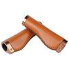 Bicicleta Cowhide Handle Cover Mountain Bike Retro Lock Handle Cover Non-Slip Pu Couro Mão costurado Bicicleta Non-Slip Cover