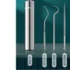 Palillo de acero inoxidable 304, herramienta portátil para limpiar dientes, porta palillos de metal, juego de 3 piezas de palillo y herramientas para limpiar dientes
