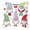 Funda de almohada de gnomo navideño transfronteriza de Amazon, funda de cojín de piel de melocotón de gnomo navideño lindo, venta al por mayor