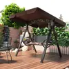 Silla Mecedora para Patio Exterior, Hierro Forjado, Uso Doméstico, Jardín Exterior, Doble Cuna, Hamaca de Ocio, Silla Mecedora de Balcón para Villa