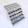 Caja de Joyería de Acrílico de Cinco Cajones Gris 90 Compartimentos para Pendientes, Tachuelas, Anillos Caja para el Hogar Caja de Diamantes Caja de Almacenamiento Multi-Compartimento