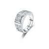 Anillo de Pareja Anillo de Mujer Plata Moda Abierto Ajustable Anillo de Diamante de Simulación Hombres Tanabata Joyería para Novia