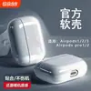 Adecuado para Estuches Protectores de Auriculares Apple, Carcasa Airpodspro2, Estuche Protector Bluetooth Pro3, Carcasa Suave Transparente de Segunda Generación, 5 de Cuarta Generación