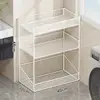 Estante de almacenamiento para baño, organizador de baño, carrito pequeño para el inodoro, carrito de lavandería de pie, almacenamiento de detergente para ropa