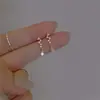 Pendientes pequeños de circonita con forma de gota de agua de diamante, elegantes, exquisitos, pequeños y combinables para mujer