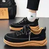 Tênis Casuais Masculinos Novos Moda Vintage de Corte Largo com Zíper Lateral, Solado Grosso, Antiderrapante, Adequados para Ir ao Trabalho e Dirigir