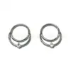 Joyería al por mayor Aleación de titanio Piercing corporal Zirconia de circonio en forma de gota Anillo de nariz Anillo de nariz de doble fila Anillo cerrado Pendientes de moda personalizados