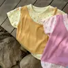 Ropa para Niños Nuomi Wanzi 2026 Estilo Coreano Cintura Ajustada Corte Delgado Camiseta de Manga Corta para Niñas Verano Bebé Niña Falso Dos Piezas