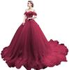 Falda Abullonada de Tul Colorida Estilo Nuevo 2026 Europea y Americana con Cola Larga, Dobladillo de Falda Grande Vestido de Novia, Vestido para Banquete, Examen de Arte, Vestido para Actuación en Solitario