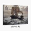 Venta al por mayor de pinturas colgantes con paisaje oceánico para sala de estar y dormitorio, Amazon, nuevas pinturas al óleo vintage, viento, mar, navegación, pintura decorativa.