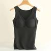 Internet celebridade velo - forrado de veludo cueca feminina colete quente com almofada no peito inverno assentamento roupas de outono plus size top atacado