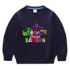 Suéter de cuello redondo de manga larga para niños y niñas, ropa de estilo coreano con dibujos animados de primavera y otoño de 2023, de algodón, para bebés, pequeños y medianos.