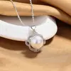 Conjunto de Pérolas Brincos de Videira Vintage Anel Elegante S925 Prata para Mulheres Colar de Fragrância Pequena de Luxo de Alto Padrão