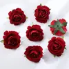 Z Nuevas Rosas de Terciopelo de Alta Gama, Cabezas de Flores de Rosa Artificiales, Accesorios para Ropa de Ramillete DIY, Materiales Florales al por Mayor, Flores Falsas