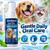 KineShineX Spray de Limpeza Oral para Pets Suave Não Irritante Desodorizante Refrescante de Hálito Cachorro Gato Produtos de Limpeza