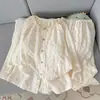 Pijama para mujer de comercio exterior al por mayor para primavera y otoño, con copas en el pecho, lindo conjunto de ropa para el hogar de manga larga de algodón con estampado de nubes estilo japonés