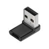 Adaptador USB-TypeC 3.2 Gen2, convertidor U macho a hembra, transmisión de alta velocidad de 10 Gbps, codo en L de 90 grados.