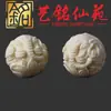 Talla de Fruta Marfil de un Elefante de la Suerte, Bola de Mano Ruyi Promotora de la Salud 4 cm, Adorno Sólido de Semilla de Bodhi para Fitness y Juego