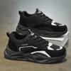Sapatos masculinos de primavera, novos sapatos de proteção de trabalho respiráveis, tênis masculinos da moda, tênis casuais antiderrapantes de sola grossa para homens Torre