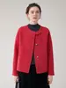 Abrigo de lana de doble cara para mujer, moda otoño e invierno 2026 nuevo estilo, abrigo de lana elegante y chic para mujeres menudas, fábrica