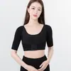 Nueva ropa interior de mujer con botones, realzadora y moldeadora de busto, diseñada para prevenir la joroba, con soporte lateral en los senos, chaleco de manga corta y mangas adelgazantes para los brazos