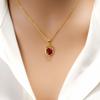 Colgante de rubí de arena de Vietnam para mujer, suministro transfronterizo, joyería de estilo femenino, colgante de flor chapado en oro, suministro al por mayor