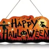 Colgante decorativo de madera de Halloween transfronterizo de 30 cm para eventos de fiesta, colgante de casa embrujada, puerta de casa, jardín y decoración de patio