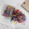 Barril a granel banda de goma desechable banda de goma para niños trenza para niños banda de goma de color transparente desechable anillo para el cabello