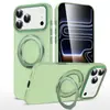 Venda Quente Transfronteiriça Adequado para iPhone 17 Capa Magnética para Celular Apple 16 Suporte com Sensação de Pele Capa Protetora de PC 15 Pro Max Anti-Queda