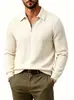 Jaqueta jacquard de lapela masculina estilo europeu para primavera e outono, suéter de malha casual de manga longa, moletom masculino com zíper e padrão jacquard