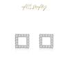 Pendientes de plata de ley 925 con forma de corazón y diamantes, estilo coreano, sencillos y geométricos, populares en Internet.