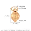 Colgante de Vaina de Loto y Brote de Loto de Plata Esterlina S999 Tendencia Nacional China Alegría de Dos Vidas Versión Chapada en Oro Accesorios de Cuerda para Trenzado de Pulseras DIY