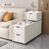 Mueble Lateral de Sofá para Sala de Estar de Pie con Acabado de Alta Gama, Mesa de Centro de Placa de Roca, Gabinete de Almacenamiento Moderno Sencillo, Completamente Ensamblado para Entrega, Almacenamiento, Bluetooth