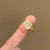 Estilo Ins Japonés y Coreano Dulce Dibujo Animado Gato Kt Anillo con Zirconia Pendientes para Mujer Súper Hada Fresco Moda Versátil Accesorios de Joyería